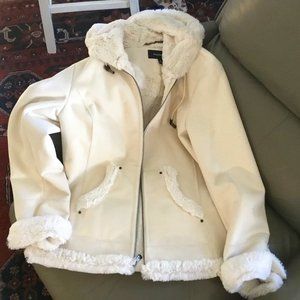 Jones New York Faux Suede and Rabbit Jacket